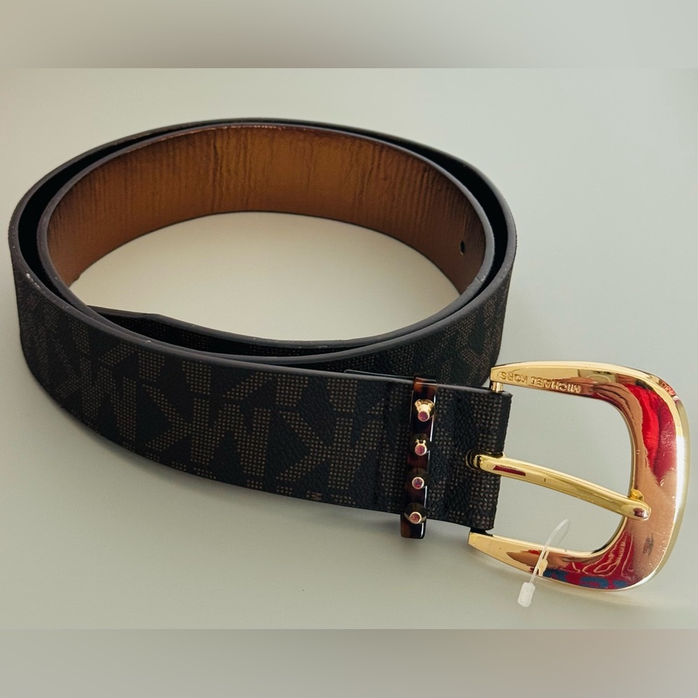 Michael Kors Signature Black and Brown Belt